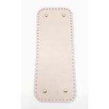Nusrat Bilişim Çanta Aksesuar Gerçek Deri Bej 30X12 cm Dikdörtgen Light Gold Metalli Çanta Tabanı
