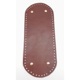 Nusrat Bilişim Çanta Aksesuar Gerçek Deri Kızıl Kahve 30X12 cm Oval Light Gold Metalli Çanta Tabanı gdtbn29g