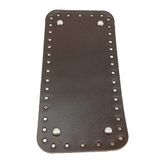 Nusrat Bilişim Çanta Aksesuar Gerçek Deri Koyu Kahve 25X12 cm Dikdörtgen Gümüş Metalli Çanta Tabanı