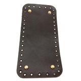 Nusrat Bilişim Çanta Aksesuar Gerçek Deri Koyu Kahve 25X12 cm Dikdörtgen Light Gold Metalli Çanta Tabanı