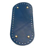 Nusrat Bilişim Çanta Aksesuar Gerçek Deri Lacivert 25X12 cm Oval Light Gold Metalli Çanta Tabanı