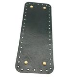 Nusrat Bilişim Çanta Aksesuar Gerçek Deri Siyah 30X12 cm Dikdörtgen Light Gold Metalli Çanta Tabanı
