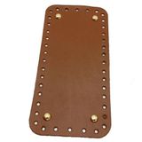 Nusrat Bilişim Çanta Aksesuar Gerçek Deri Sütlü Kahve 25X12 cm Dikdörtgen Light Gold Metalli Çanta Tabanı