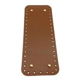 Nusrat Bilişim Çanta Aksesuar Gerçek Deri Sütlü Kahve 30X12 cm Dikdörtgen Light Gold Metalli Çanta Tabanı