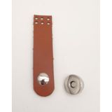 Nusrat Bilişim Çanta Aksesuar Gerçek Deri Taba Renk Mini Kapak 8X2 Cm Gümüş Metalli gddk29