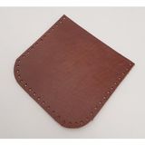 Nusrat Bilişim Çanta Aksesuar Kızıl Kahve Gerçek Deri 12x12 cm Oval Kenar Cep gdcep05