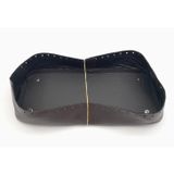 Nusrat Bilişim Çanta Aksesuar Koyu Kahverengi Suni Deri 28x13 cm Yüksek Çanta Tabanı Gümüş Metalli