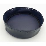 Nusrat Bilişim Çanta Aksesuar Lacivert Suni Deri 22 cm Yuvarlak Yüksek Çanta Tabanı Gümüş Metalli