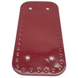 Nusrat Bilişim Çanta Aksesuar Parlak Rugan Deri 25x12 cm Dikdörtgen Çanta Tabanı Bordo Renk Gümüş Metalli