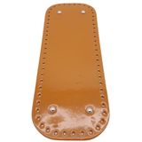 Nusrat Bilişim Çanta Aksesuar Parlak Rugan Deri 32x12 cm Dikdörtgen Çanta Tabanı Açık Taba Renk Gümüş Metalli sndtbn106