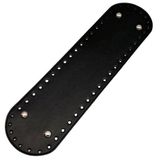 Nusrat Bilişim Çanta Aksesuar Suni Deri 37x10 cm Oval Çanta Taban Siyah Renk Gümüş Aparatlı