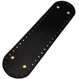 Nusrat Bilişim Çanta Aksesuar Suni Deri 37x10 cm Oval Çanta Taban Siyah Renk Light Gold Aparatlı
