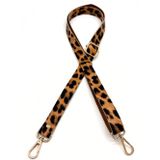 Nusrat Bilişim Çanta Aksesuar Suni Deri Ayarlı Çanta Sapı 120x2 cm Leopar Renk Light Gold Metalli