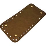 Nusrat Bilişim Çanta Aksesuar Suni Deri Bakır Renk DikdörtgenTaban 25X12 Cm Light Gold Metalli