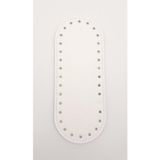 Nusrat Bilişim Çanta Aksesuar Suni Deri Beyaz 20x8 cm Oval Çanta Tabanı
