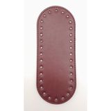 Nusrat Bilişim Çanta Aksesuar Suni Deri Bordo 20X8 cm Oval Çanta Tabanı