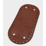 Nusrat Bilişim Çanta Aksesuar Suni Deri Bordo Renk 25X12 cm Oval Çanta Tabanı (Gümüş Aparatlı)