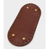 Nusrat Bilişim Çanta Aksesuar Suni Deri Bordo Renk 25X12 cm Oval Çanta Tabanı (Light Gold Aparatlı)