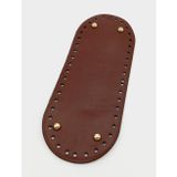 Nusrat Bilişim Çanta Aksesuar Suni Deri Bordo Renk 30X12 cm Oval Çanta Tabanı (Light Gold Aparatlı)