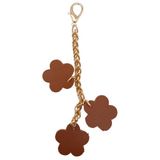 Nusrat Bilişim Çanta Aksesuar Suni Deri Çiçek Süs Püskül Sarkaç Süs Taba Renk Light Gold Zincirli