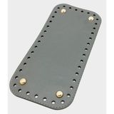 Nusrat Bilişim Çanta Aksesuar Suni Deri Gri Renk 25X12 cm Dikdörtgen Çanta Tabanı (Light Gold Aparatlı)