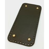 Nusrat Bilişim Çanta Aksesuar Suni Deri Haki Renk 25X12 cm Dikdörtgen Çanta Tabanı (Light Gold Aparatlı)