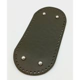 Nusrat Bilişim Çanta Aksesuar Suni Deri Haki Renk 25X12 cm Oval Çanta Tabanı (Gümüş Aparatlı)