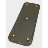 Nusrat Bilişim Çanta Aksesuar Suni Deri Haki Renk 30X12 cm Dikdörtgen Çanta Tabanı (Gümüş Aparatlı)