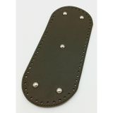 Nusrat Bilişim Çanta Aksesuar Suni Deri Haki Renk 30X12 cm Oval Çanta Tabanı (Gümüş Aparatlı)