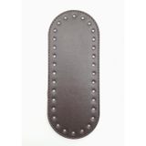 Nusrat Bilişim Çanta Aksesuar Suni Deri Kahverengi 20X8 cm Oval Çanta Tabanı