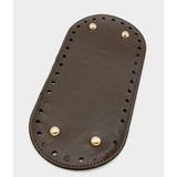 Nusrat Bilişim Çanta Aksesuar Suni Deri Kahverengi 25X12 cm Oval Çanta Tabanı (Light Gold Aparatlı)
