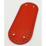 Nusrat Bilişim Çanta Aksesuar Suni Deri Kırmızı Renk 30X12 cm Oval Çanta Tabanı (Gümüş Aparatlı)