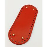 Nusrat Bilişim Çanta Aksesuar Suni Deri Kırmızı Renk 30x12 Cm Oval Çanta Tabanı (light Gold Aparatlı) Renksiz