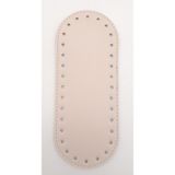 Nusrat Bilişim Çanta Aksesuar Suni Deri Krem 20X8 cm Oval Çanta Tabanı