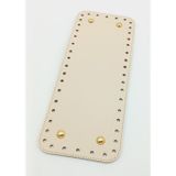 Nusrat Bilişim Çanta Aksesuar Suni Deri Krem Renk 30X12 cm Dikdörtgen Çanta Tabanı (Light Gold Aparatlı)