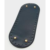 Nusrat Bilişim Çanta Aksesuar Suni Deri Lacivert Renk 30X12 cm Oval Çanta Tabanı (Light Gold Aparatlı)