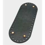 Nusrat Bilişim Çanta Aksesuar Suni Deri Siyah Renk 30X12 cm Oval Çanta Tabanı (Light Gold Aparatlı)