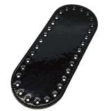 Nusrat Bilişim Çanta Aksesuar Suni Deri Siyah Rugan 20x8 cm Oval Çanta Tabanı