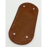 Nusrat Bilişim Çanta Aksesuar Suni Deri Taba Renk 25X12 cm Oval Çanta Tabanı (Gümüş Aparatlı)