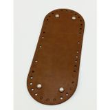 Nusrat Bilişim Çanta Aksesuar Suni Deri Taba Renk 30X12 cm Oval Çanta Tabanı (Gümüş Aparatlı)
