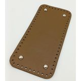 Nusrat Bilişim Çanta Aksesuar Suni Deri Vizon Renk 25X12 cm Dikdörtgen Çanta Tabanı (Gümüş Aparatlı)