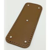 Nusrat Bilişim Çanta Aksesuar Suni Deri Vizon Renk 30X12 cm Dikdörtgen Çanta Tabanı (Gümüş Aparatlı)