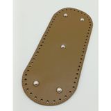 Nusrat Bilişim Çanta Aksesuar Suni Deri Vizon Renk 30X12 cm Oval Çanta Tabanı (Gümüş Aparatlı) snotbn15