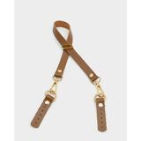 Nusrat Bilişim Çanta Aksesuar Taba Renk 60x1.5 cm Gerçek Deri Çanta Sapı (Light Gold Metal)