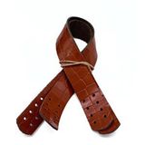 Nusrat Bilişim Çanta Aksesuar Taba Renk Croco Desen 30x2 cm Gerçek Deri Çanta Sapı Renksiz