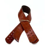 Nusrat Bilişim Çanta Aksesuar Taba Renk Croco Desen 30x2 cm Gerçek Deri Çanta Sapı