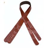 Nusrat Bilişim Çanta Aksesuar Taba Renk Croco Desen Deri 70x2 cm Çift Çanta Sapı gdcs25