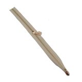Nusrat Bilişim Çanta Aksesuar Tek Stoplu 45 Cm Fermuar Light Gold Metal Bej