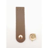 Nusrat Bilişim Çanta Aksesuar Vizon Renk Tek Kat Suni Deri Kapak 10.5x2.5 cm Light Gold Metal