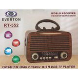 Nusrat Bilişim Everton RT-580 Bluetooth Fm-Usb-Tf-Aux Şarjlı Nostaljik Radyo